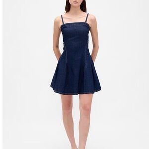 NWT Gap Pleated Denim Mini Dress